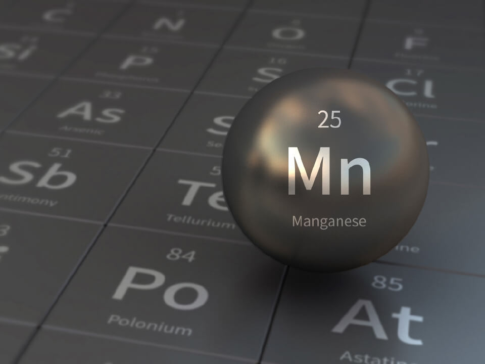 Natural Pharmaceuticals Movisan Manganaasi (Mn) element keemiliste omadustega aatomnumbriga 25 perioodilisustabelis.